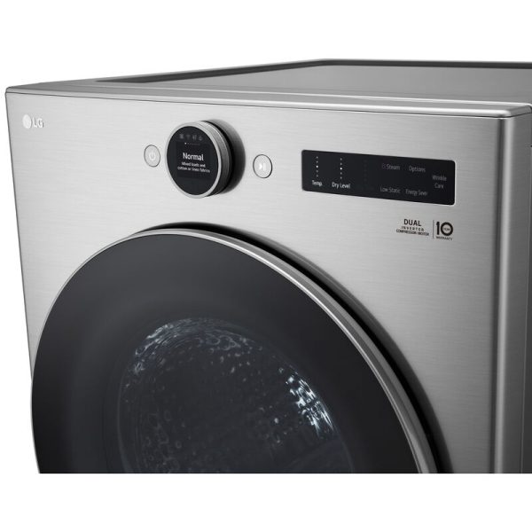 LG 27 in. 7.8 cu. ft. Smart Stackable Electric Dryer with Dual Inverter HeatPump Technology, Inverter Direct Drive Motor System & Sensor Dry - Graphite Steel - Image 11