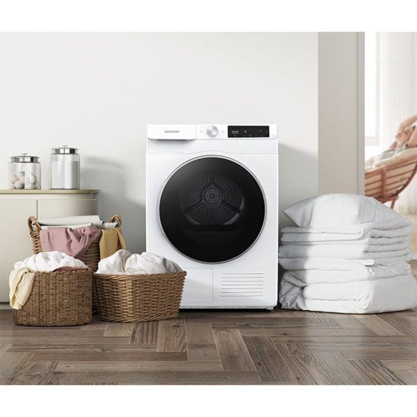 Samsung 24 in. 4.0 cu. ft. Ventless Heat Pump Electric Dryer with 15 Dryer Programs, 11 Dry Options, Sanitize Cycle, Wrinkle Care & Sensor Dry - White - Image 14