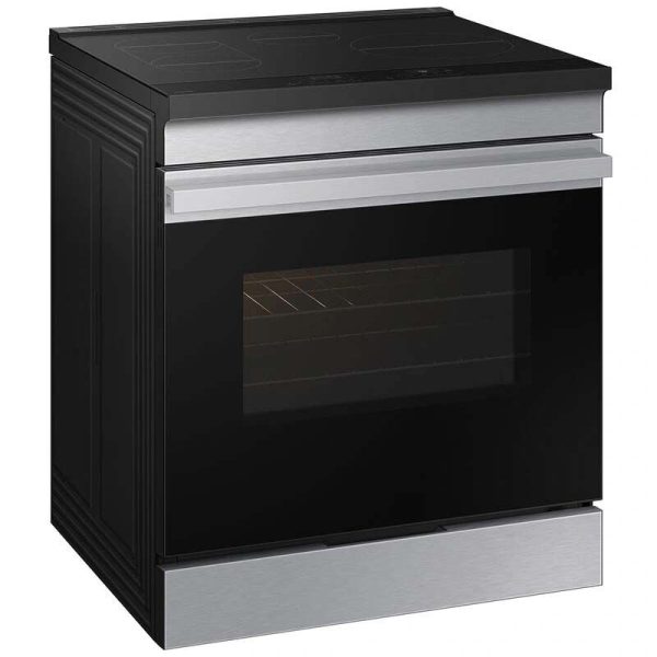 Samsung Bespoke 30 in. 6.3 cu. ft. Smart Oven Slide-In Electric Range with 4 Induction Zones - Stainless Steel - Image 4