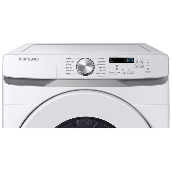 Samsung 27 in. 7.5 cu. ft. Smart Stackable Ventless Hybrid Heat Pump Electric Dryer with Sanitize Cycle & Sensor Dry - White - Image 6