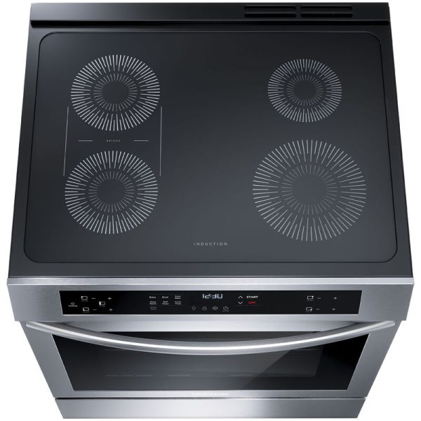 Frigidaire 30 in. 5.3 cu. ft. Convection Oven Freestanding Electric Range with 4 Induction Zones - Stainless Steel - Image 6