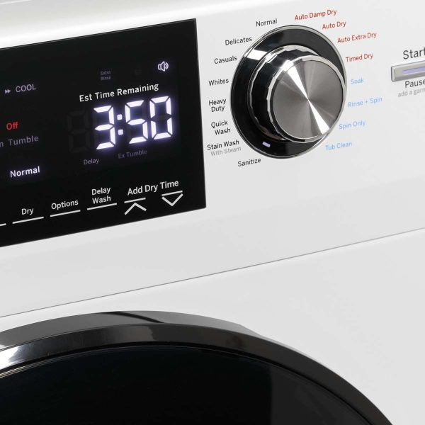 GE 24 in. 2.4 cu. ft. Electric All-in-One Front Load Washer-Dryer Combo with Sensor Dry - White - Image 7