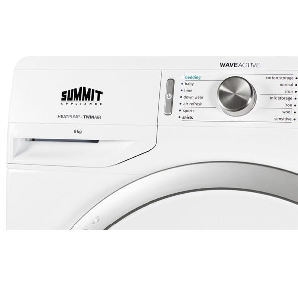 Summit 24 in. 3.8 cu. ft. Stackable Ventless Heat Pump Electric Dryer - White - Image 8