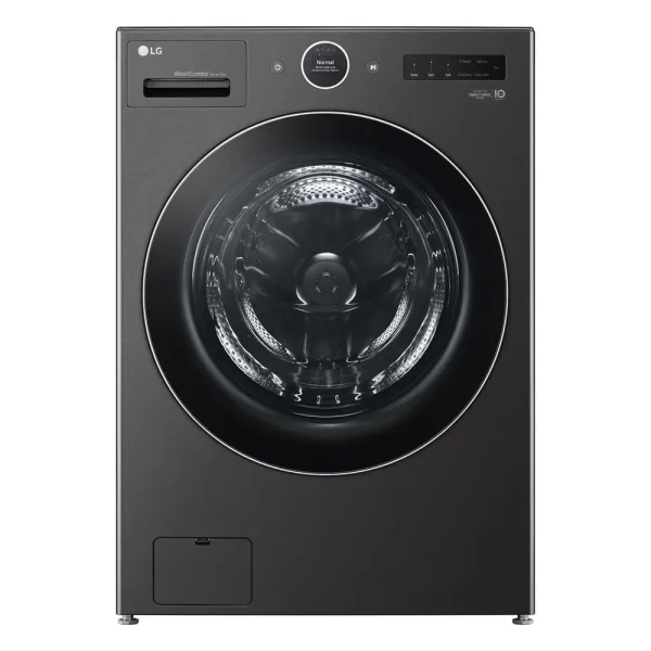 LG 5.0 cu. ft. Mega Capacity Smart Front Load Electric All-in-One Washer Dryer Combo with TurboWash360 WiFi in Black Steel